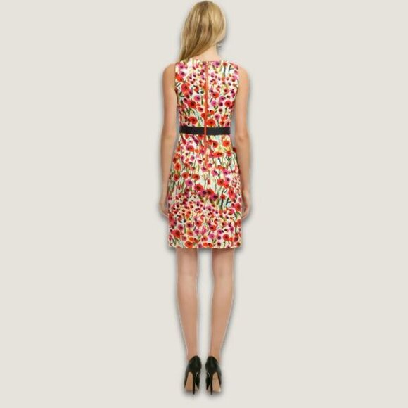 Milly Poppy Floral Sheath Dress Wedding Guest Garden Party Multicolor NWT - Picture 3 of 13